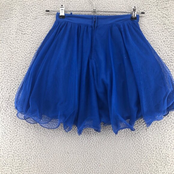 Jodi Kristopher Dress Womens 1 Jrs Blue Gold Lace Dance 2 Piece Sparkle Cocktail - Picture 10 of 16